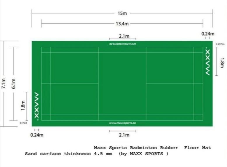 Maxx Badminton Sport floor / BWF badminton Approved court floor / Badminton Floor Mats - Image 9