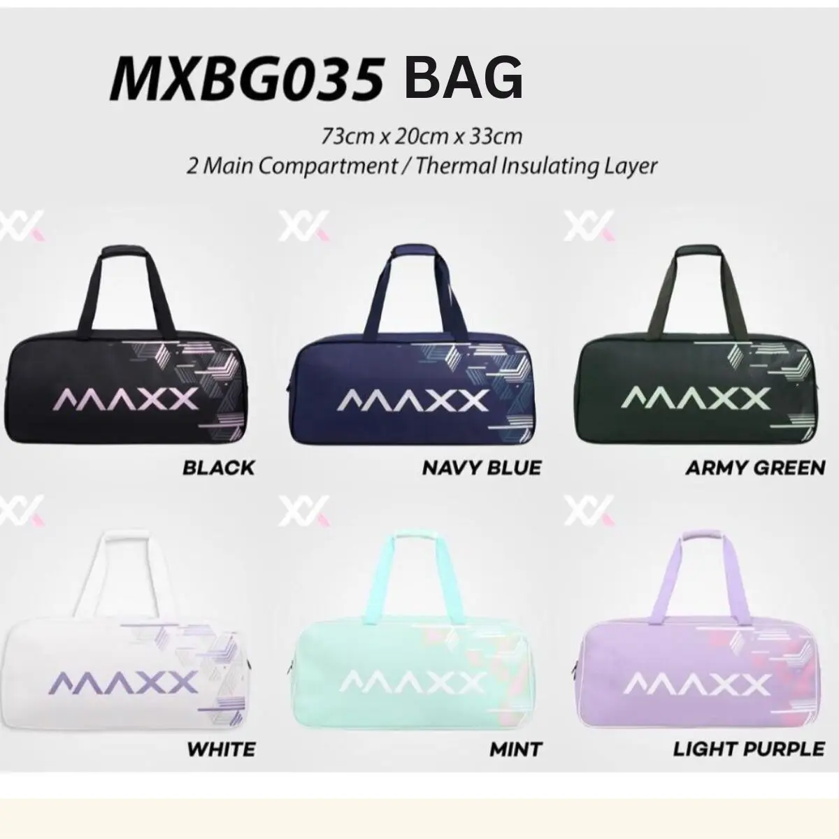 MAXX Tournament Badminton Racket Bags MXBG 035 (100%ORIGINAL) - Image 1