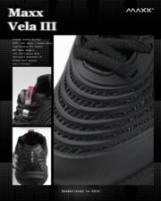 MAXX VELA 3 Badminton Shoes -Black & White - Image 8