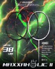 MAXXAHOLIC II Badminton Racket  Higher 38 lbs Support - Image 2